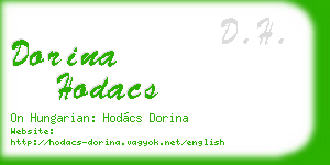 dorina hodacs business card