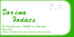 dorina hodacs business card